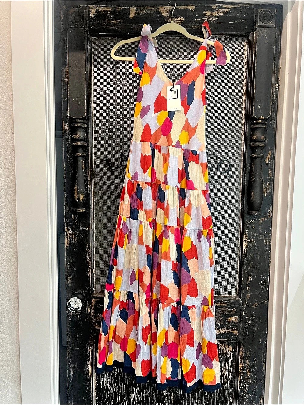 THML Abstract Print Maxi Dress Size Small NWT